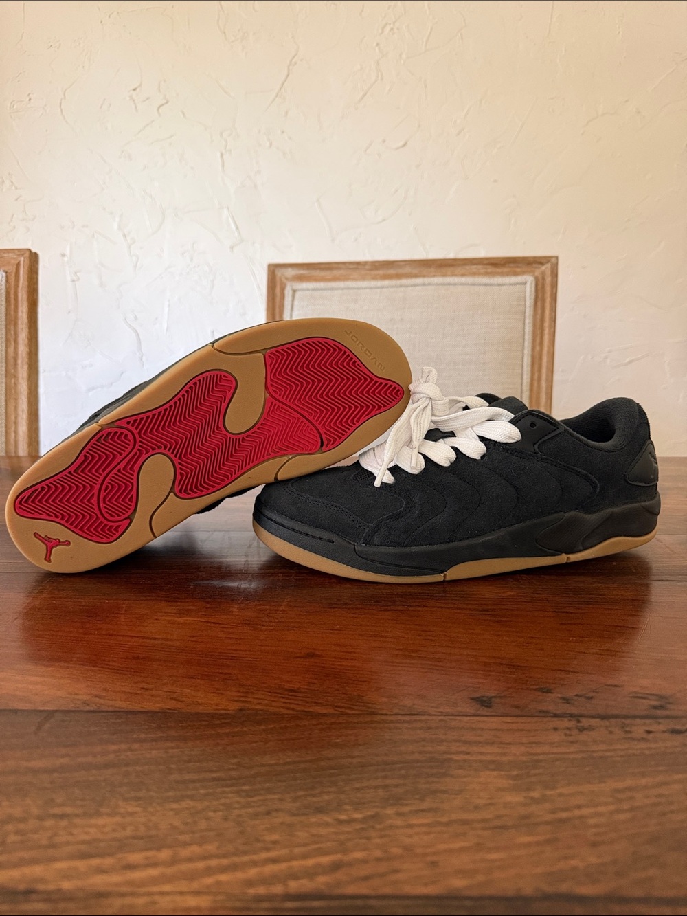 Jordan Session Low Black Varsity Red Suede Top Athletic Sneakers IB3731-001 Sz 9